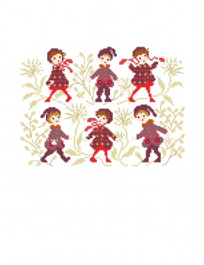 Couv Enfants manteaux jacquard rouge [Converti]